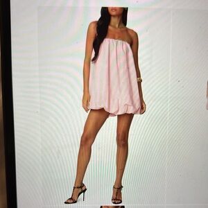 Edikted Strapless Bubble Hem Minidress